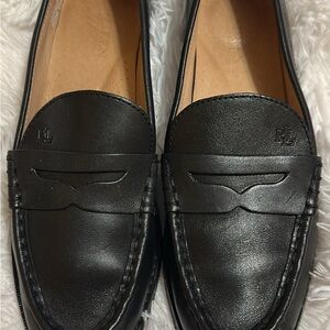 Ralph Lauren Women's Sleek Black Leather Loafers